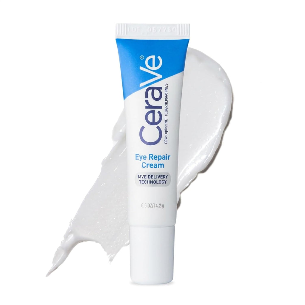 CeraVe Eye Repair Cream. Hyaluronic Acid Eye Cream for Dark Circles. 0.5oz | Skin Care. Under Eye Treatment for Puffiness with Niacinamide. Ceramides & Marine Botanical Complex. Ophthalmologist Tested