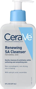 CeraVe Renewing Salicylic Acid Cleanser. BHA Exfoliating Face Wash. 16oz | Skin Care with Hyaluronic Acid & Niacinamide. Facial Cleanser. Face Cleanser. Ceramides. Fragrance Free. Non-Comedogenic