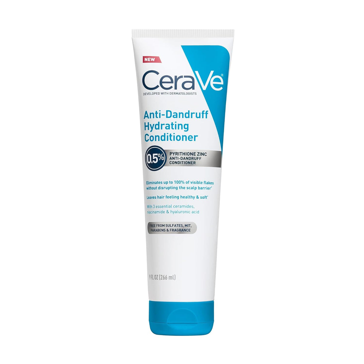 CeraVe Hydrating Anti Dandruff Conditioner with Hyaluronic Acid. 9oz | 0.5% Pyrithione Zinc Dandruff Treatment with Niacinamide That Helps Eliminate Flakes and Reduce Itchy Scalp. Sulfate-Free