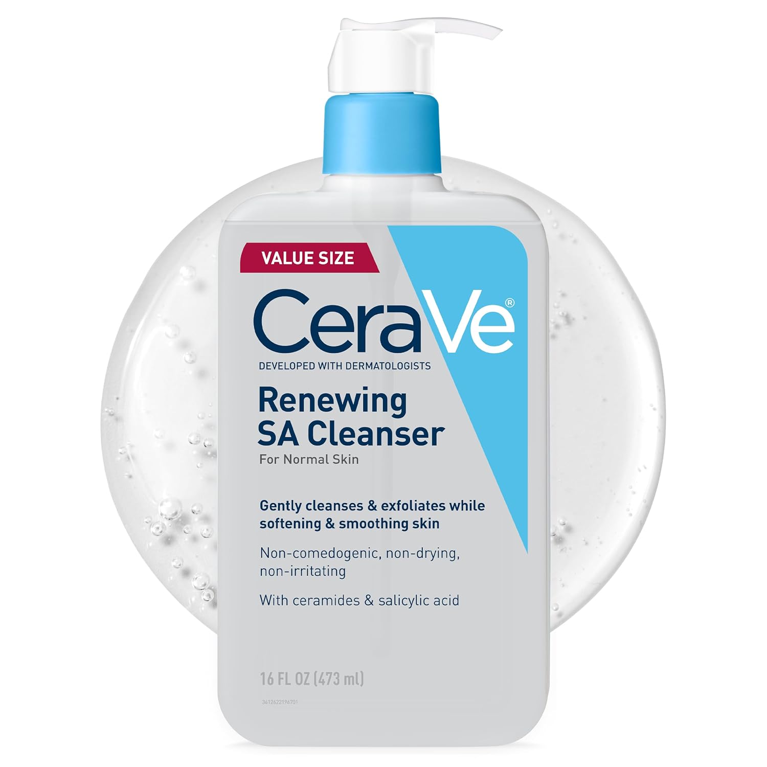 CeraVe Renewing Salicylic Acid Cleanser. BHA Exfoliating Face Wash. 8oz | Skin Care with Hyaluronic Acid & Niacinamide. Facial Cleanser. Face Cleanser. Ceramides. Fragrance Free. Non-Comedogenic