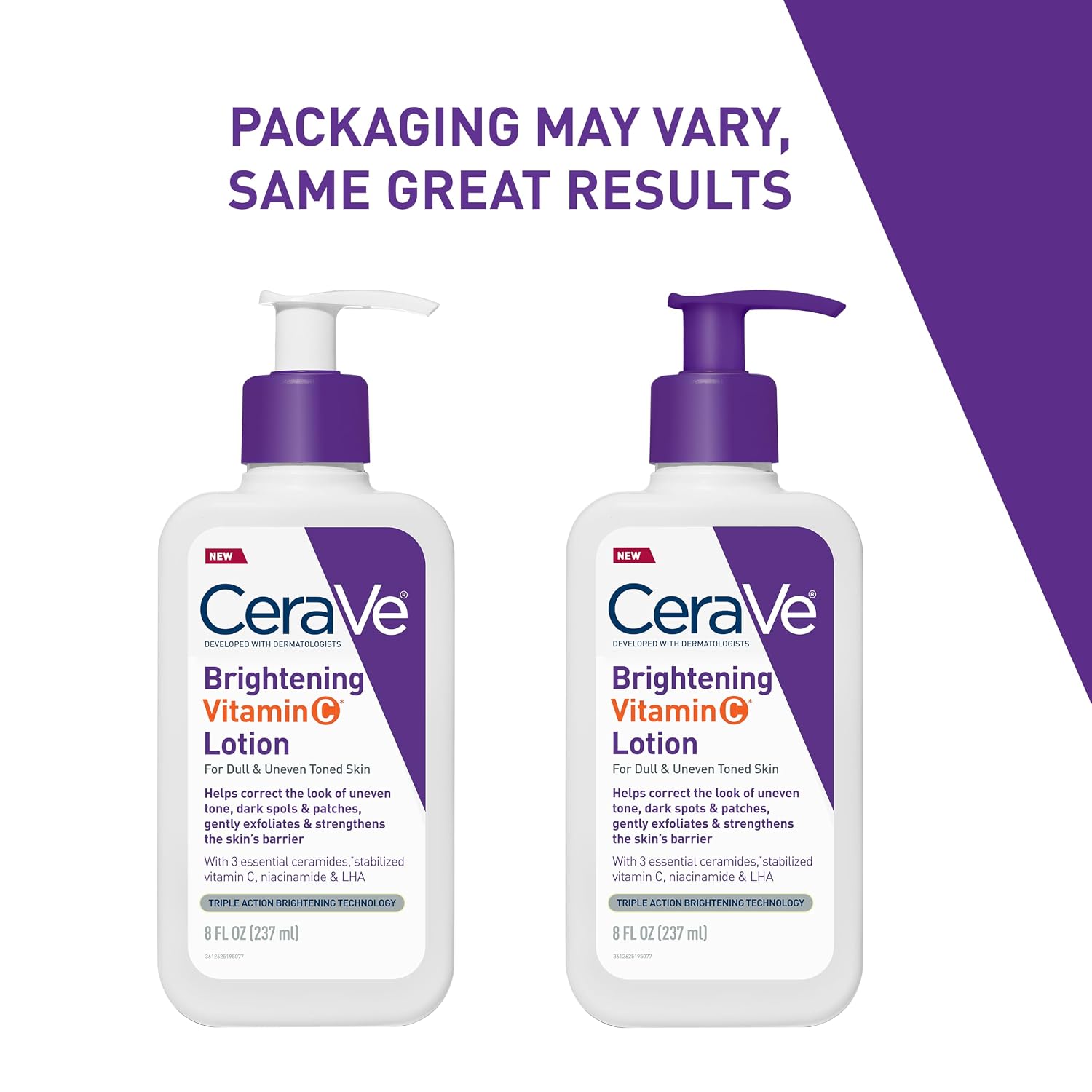 CeraVe Brightening Vitamin C Body Lotion. Skincare with Niacinamide. 16oz | Brightening Body Lotion & Moisturizer. Dark Spot Corrector with Ceramides & LHA. Fragrance Free. Suitable for Sensitive Skin