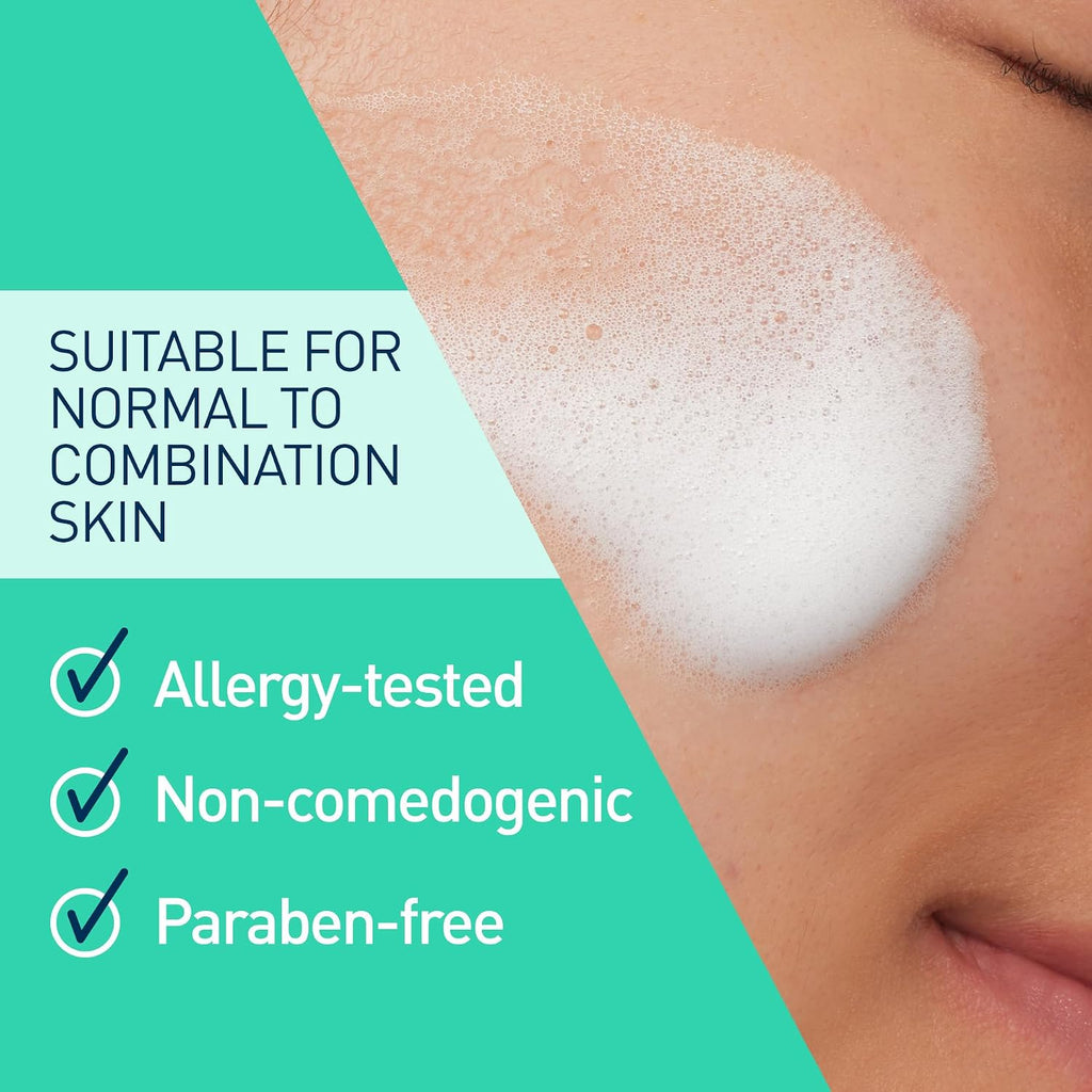 CeraVe Air Foam Face Wash. Hydrating Facial Cleanser. Combination Skin. 8oz | Foaming Facial Cleanser That Balances Combination Skin. Delivering 8-Hour Oil Control and 24-Hour Hydration