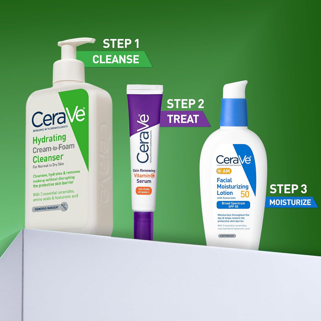 CeraVe Hydrating Cream To Foam Cleanser. Face Wash for Dry Skin. 19oz | Skin Care with Hyaluronic Acid. Makeup Remover. Facial Cleanser. Fragrance-Free. Non-Comedogenic. For Normal To Dry Skin