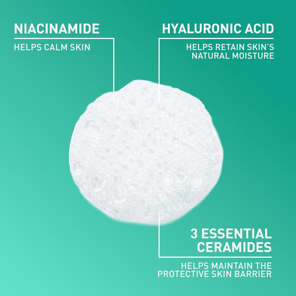 CeraVe Foaming Facial Cleanser. Face Wash for Oily Skin. 19oz | Skin Care with Hyaluronic Acid & Niacinamide. Makeup Remover. Daily Face Wash For Men & Women. Fragrance Free. Oil Control