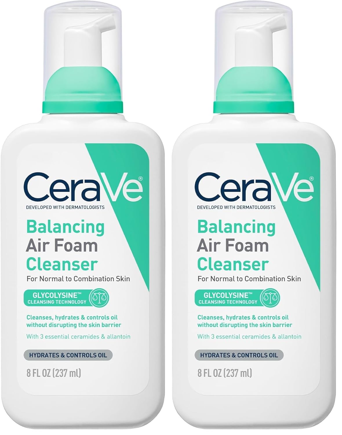 CeraVe Air Foam Face Wash. Hydrating Facial Cleanser. Combination Skin. 8 Ounce (Pack of 12)