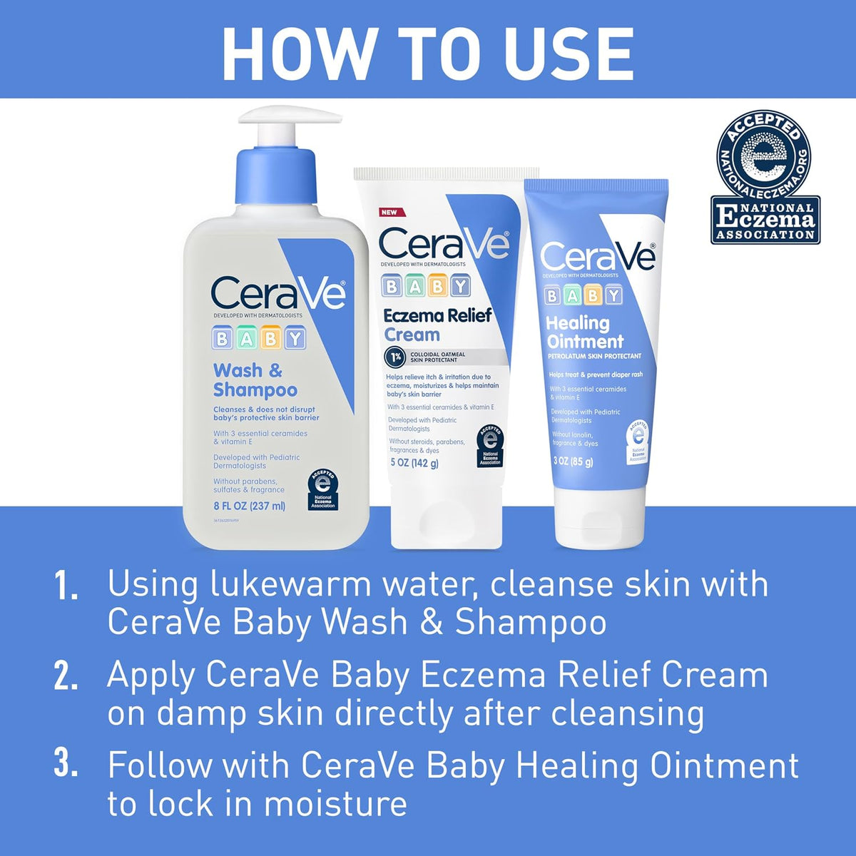 CeraVe Baby Relief Cream with 1% Colloidal Oatmeal & Vitamin E. 5oz | Baby Eczema Cream with Ceramides Helps Soothe and Calm Itchy Skin. Fragrance-Free. Developed with Pediatric Dermatologist