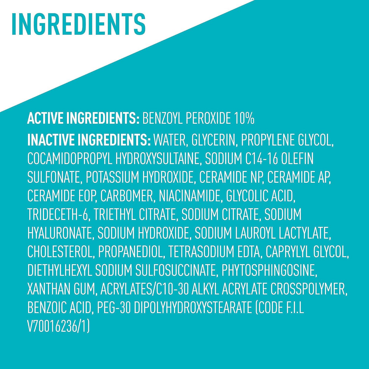 CeraVe Acne Foaming Cream Wash. 10% Benzoyl Peroxide Facial Cleanser. 5oz | 10% Benzoyl Peroxide Cleanser with Hyaluronic Acid and Niacinamide Clears Pimples and Acts As A Blackhead Remover