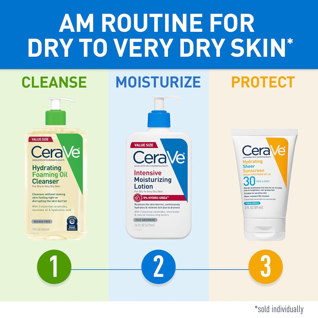 CeraVe Intensive Moisturizing Lotion. Shea Butter Body Lotion. 16oz | Skin Care. Relieves Signs Of Dry Skin with Hydro-Urea & Shea Butter In A Non-Greasy Formula For Rough. Tight and Itchy Skin