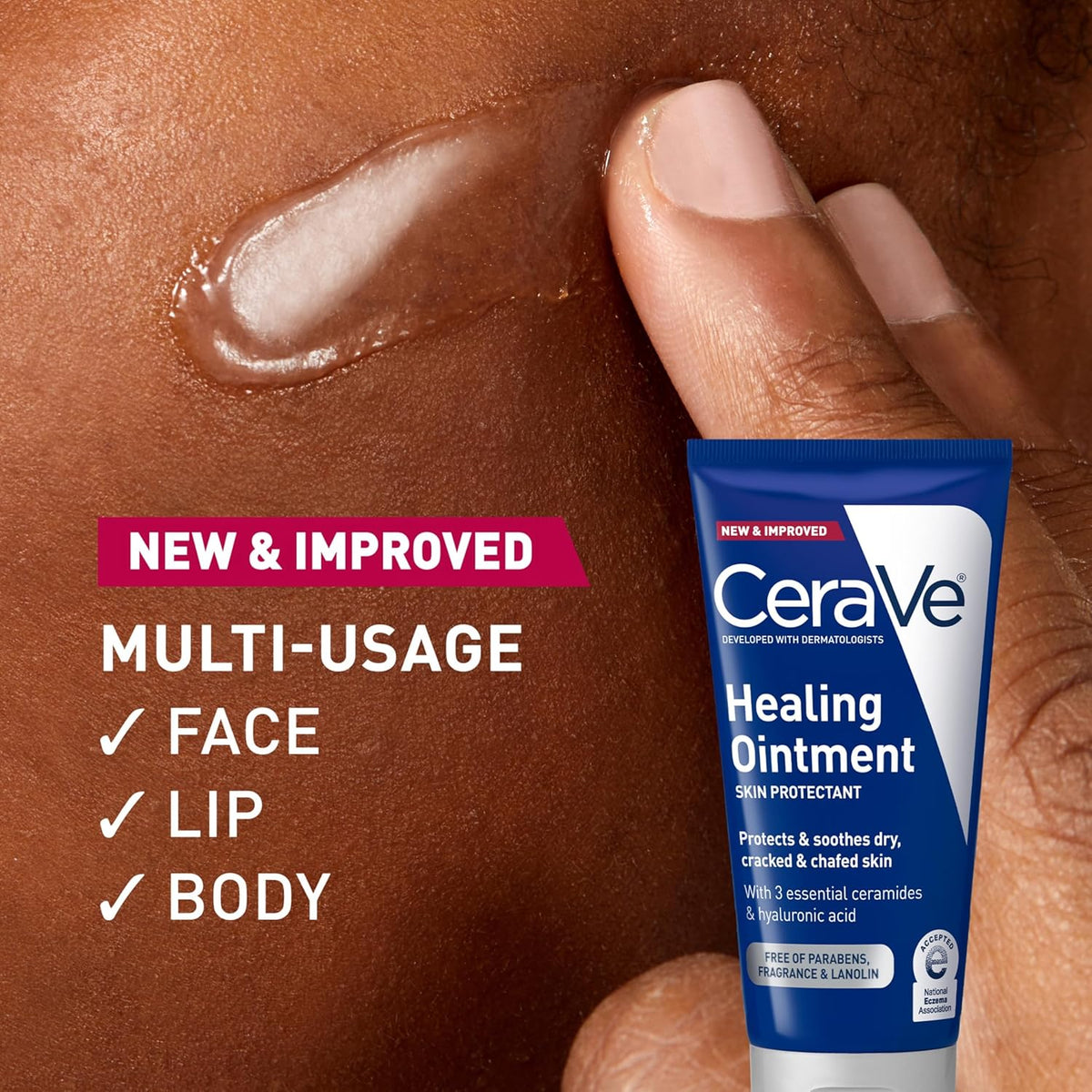 CeraVe Healing Ointment. Hyaluronic Acid Skin Protectant for Dry Skin. 3oz | Barrier Cream. Skin Care for Face & Body. Skin Barrier Repair with Ceramides & Petrolatum. Fragrance Free. Lanolin Free